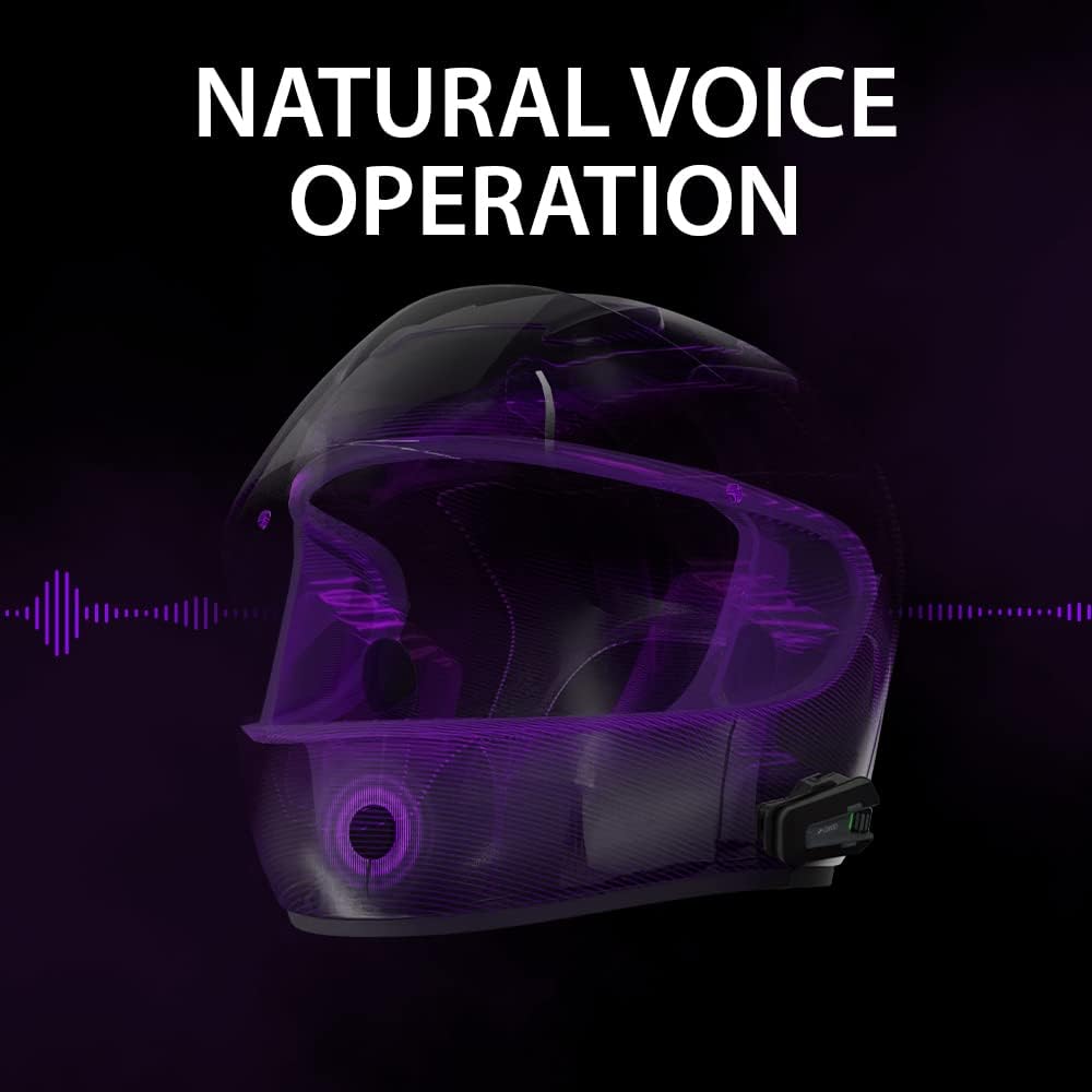 Cardo Packtalk Neo Motorcycle Helmet Communication Intercom System, Waterproof, 2nd Generation Mesh - Connect Up to 15 Riders, Natural Voice Operation, 40mm High Definition Speakers - Dual Pack