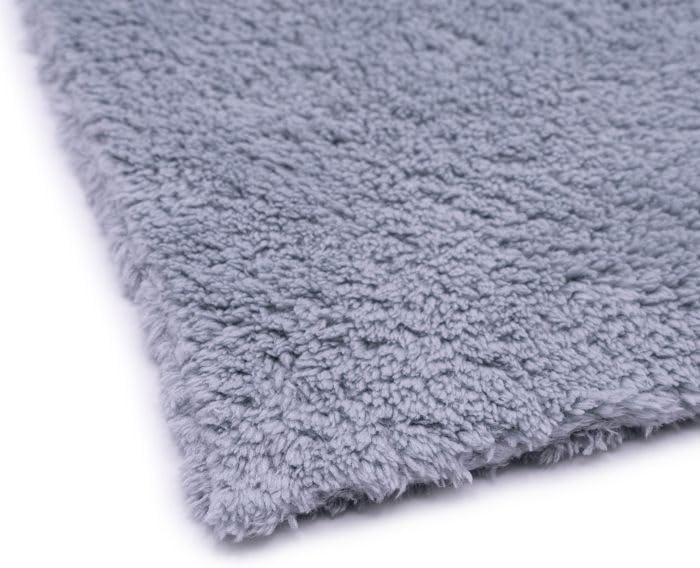 Ethos Plush 470 Microfiber Towels for Cars - Premium Car Detailing Towels - Edgeless Ultrasoft Micro Fiber Cloth for Car Wash, Interior & Exterior (1 - Speed Gray 470GSM)