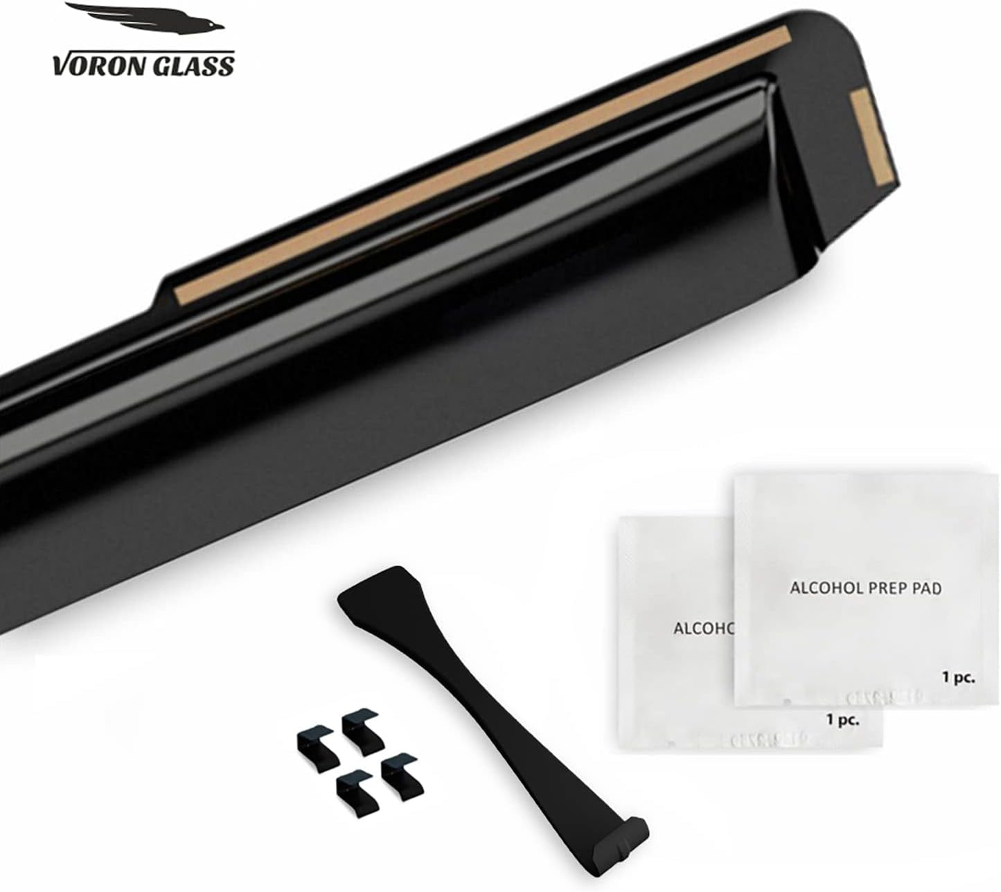 Voron Glass in-Channel Extra Durable Rain Guards for Nissan Sentra 2020-2025, Window Deflectors, Vent Window Visors, 4 Pieces - 200903