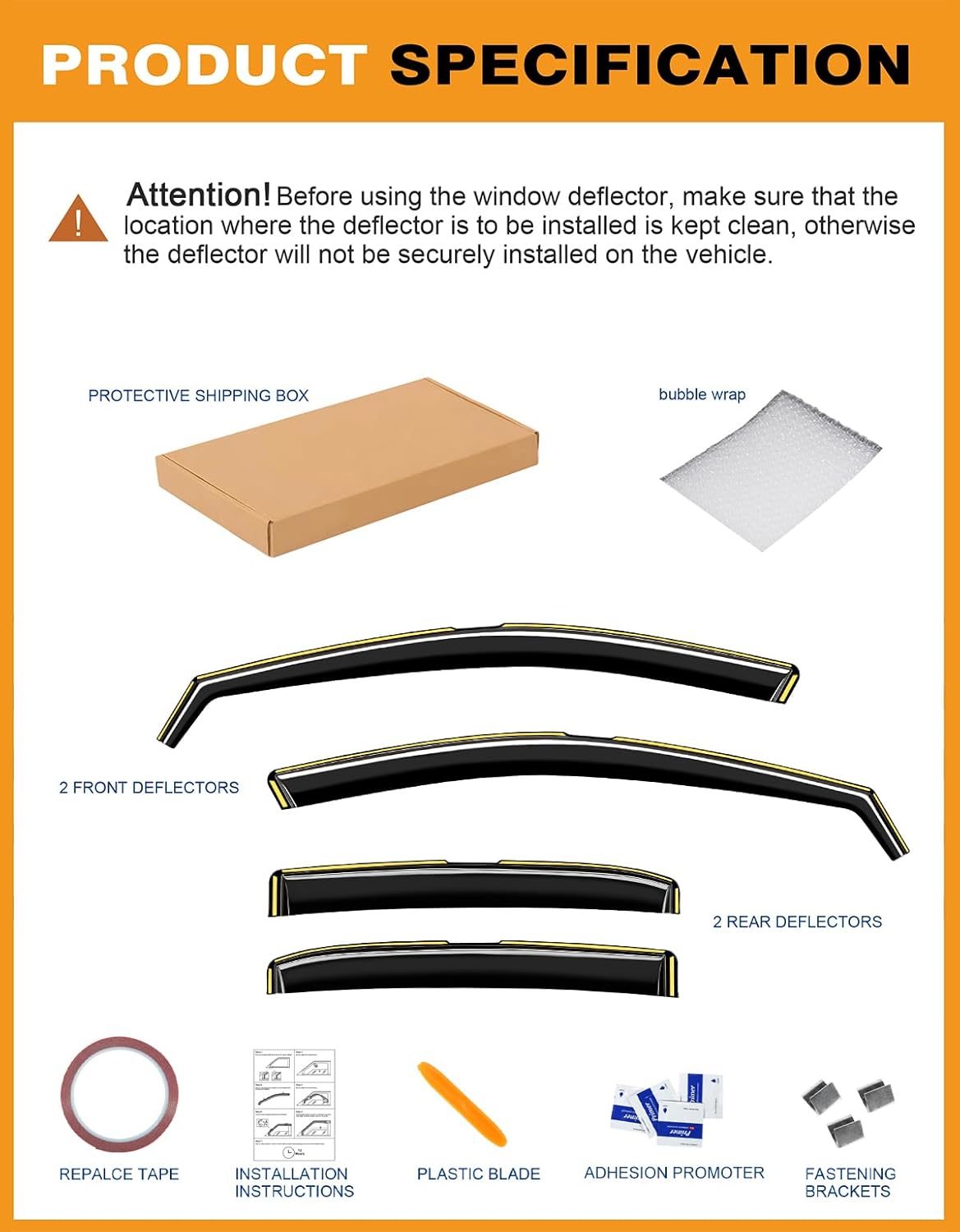 in-Channel Window Rain Guards Fit for Dodge Durango 2011-2025 Extra Durable Window Deflectors Vent Visors Shades Exterior Car Accessories Visors Rain Guards - 4 pcs