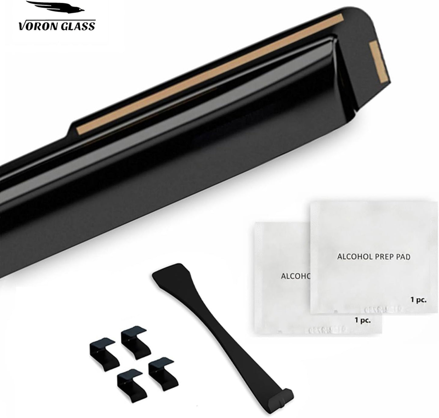 Voron Glass in-Channel Extra Durable Rain Guards for Mazda CX-90 2024-2025, Window Deflectors, Vent Window Visors, 4 Pieces - 200684