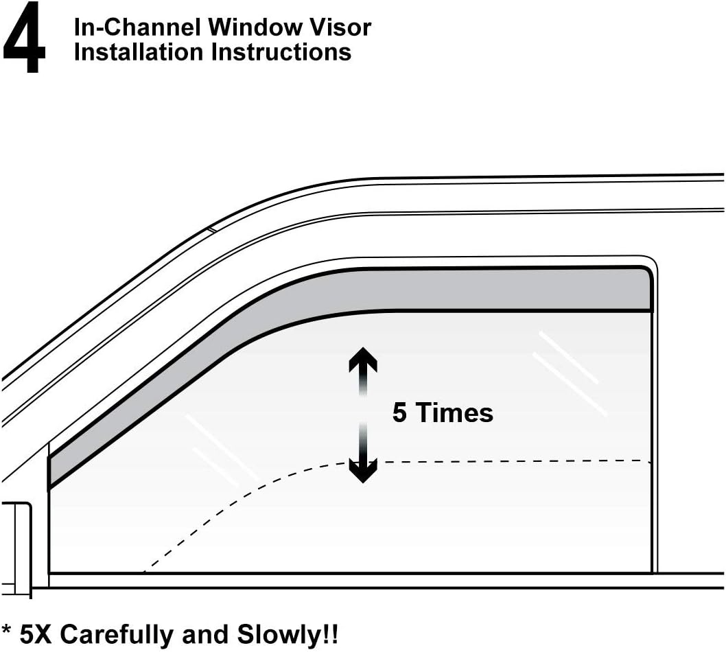 2pcs Compatible With 93-11 Ranger In Channel Style Sun Rain Guard Durable Side Window Wind Deflectors Dark Smoke Vent Window Visors