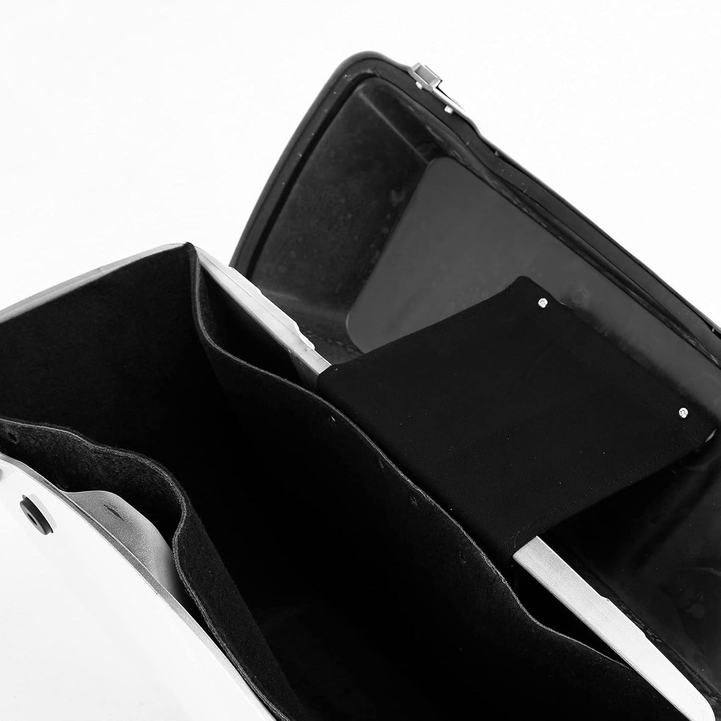 XFMT Motorcycle White Hard Saddlebags Saddle Bags Trunk W/Lids & Chrome Latches For Harley Touring Road King Street Glide Road Glide Electra Glide 1994-2013