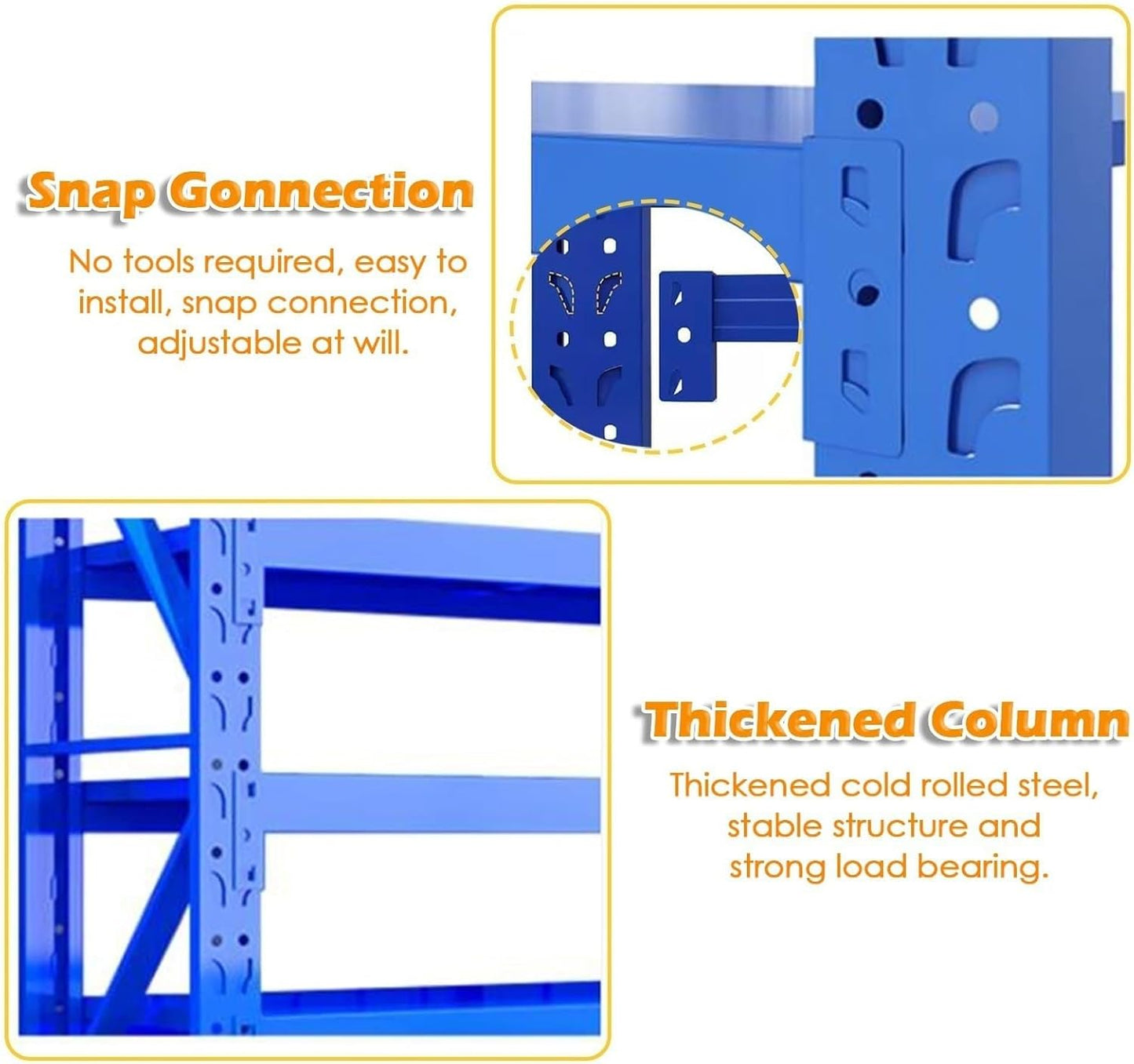 Adjustable Height Tire Storage Rack for Garage, Maximum Load 1100 lbs, Blue, 3 Tiers(78.7x19.6x78.7in)