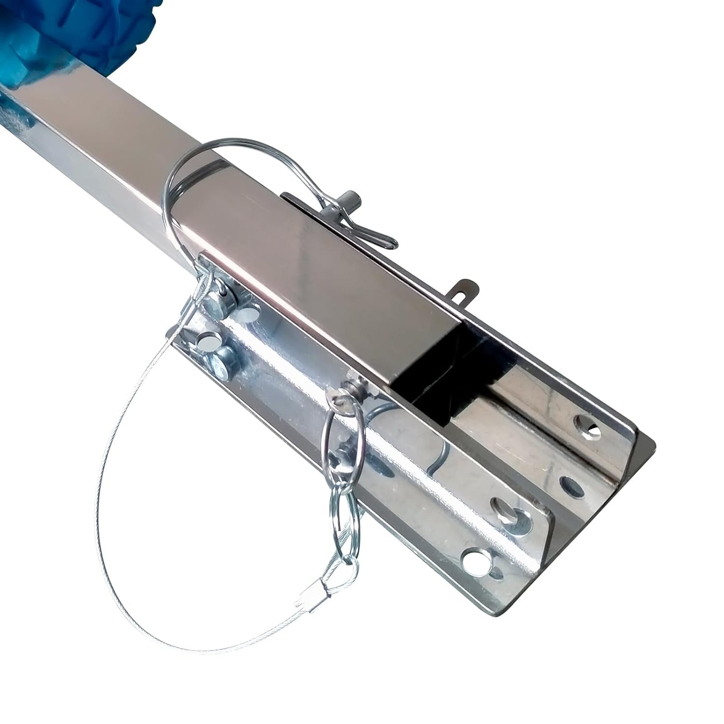 Trailer Coupler Pin 5/16" x 2-3/4"(Wx L) Trailer Pins Prevents Loss with Plastic Coating Tether(11-1/2") Quick Release Ring Hitch Pin for Farm Trailers Trailer Towing Lawn 5Pcs