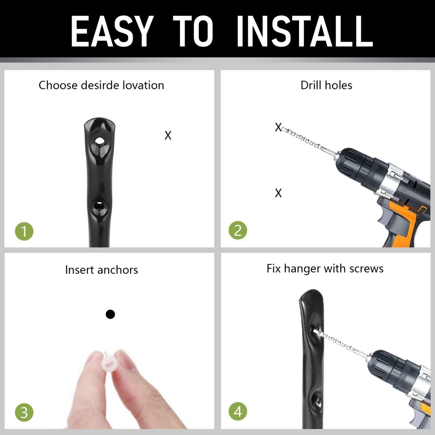 20 Pcs Heavy Duty Garage Storage Utility Hooks, 4.1Inch J Hangers Wall Hooks for Hanging Bikes, Ladders, Cord, Hose, Garden Tools