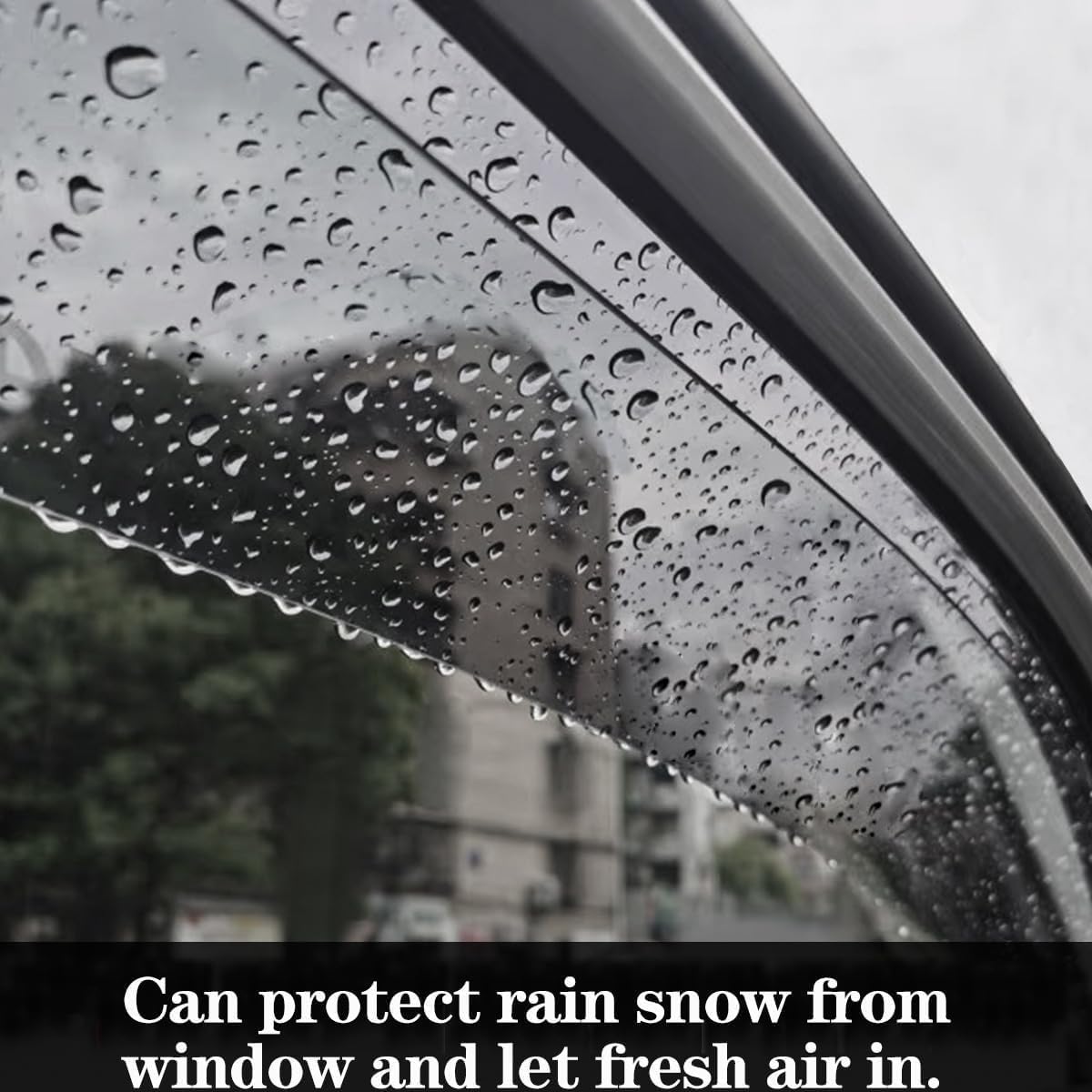 4pcs Original Outside Mount Style Window Rain Guards Shield Durable Side Wind Deflectors Dark Smoke Nice Looking Vent Window Visors Fit for 2009-2016 Toyota Venza 94162