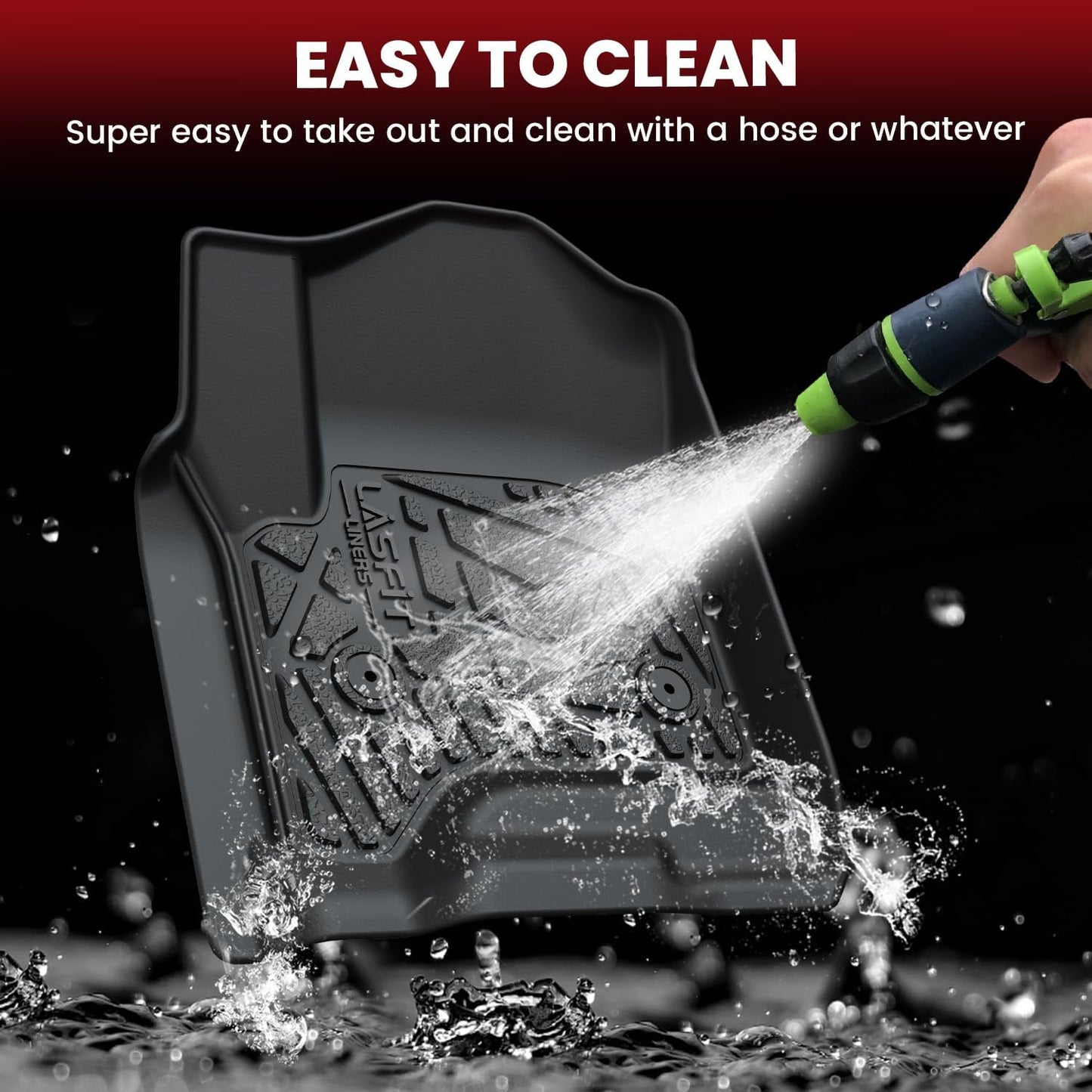 LASFIT Floor Mats 2014-2018 for Chevrolet Chevy Silverado/GMC Sierra 1500 Only Crew Cab, 2015-2019 Silverado/Sierra 2500HD 3500 HD, Only Crew Cab, with Carpet Floor, Only Fit 1st Row Bucket Seating