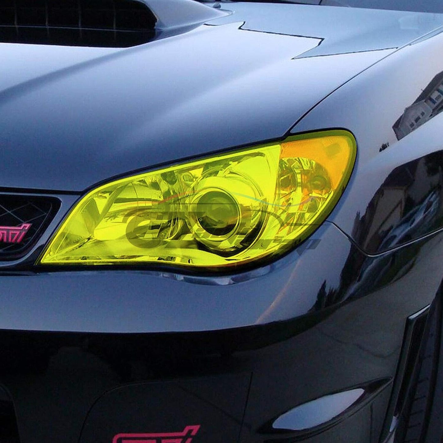 EZAUTO WRAP Free Tool Kit 12"x96" (1FT x 8FT) Glossy Medium Black Smoke Headlight Taillight Fog Light Side Marker Vinyl Tint Film Self Adhesive