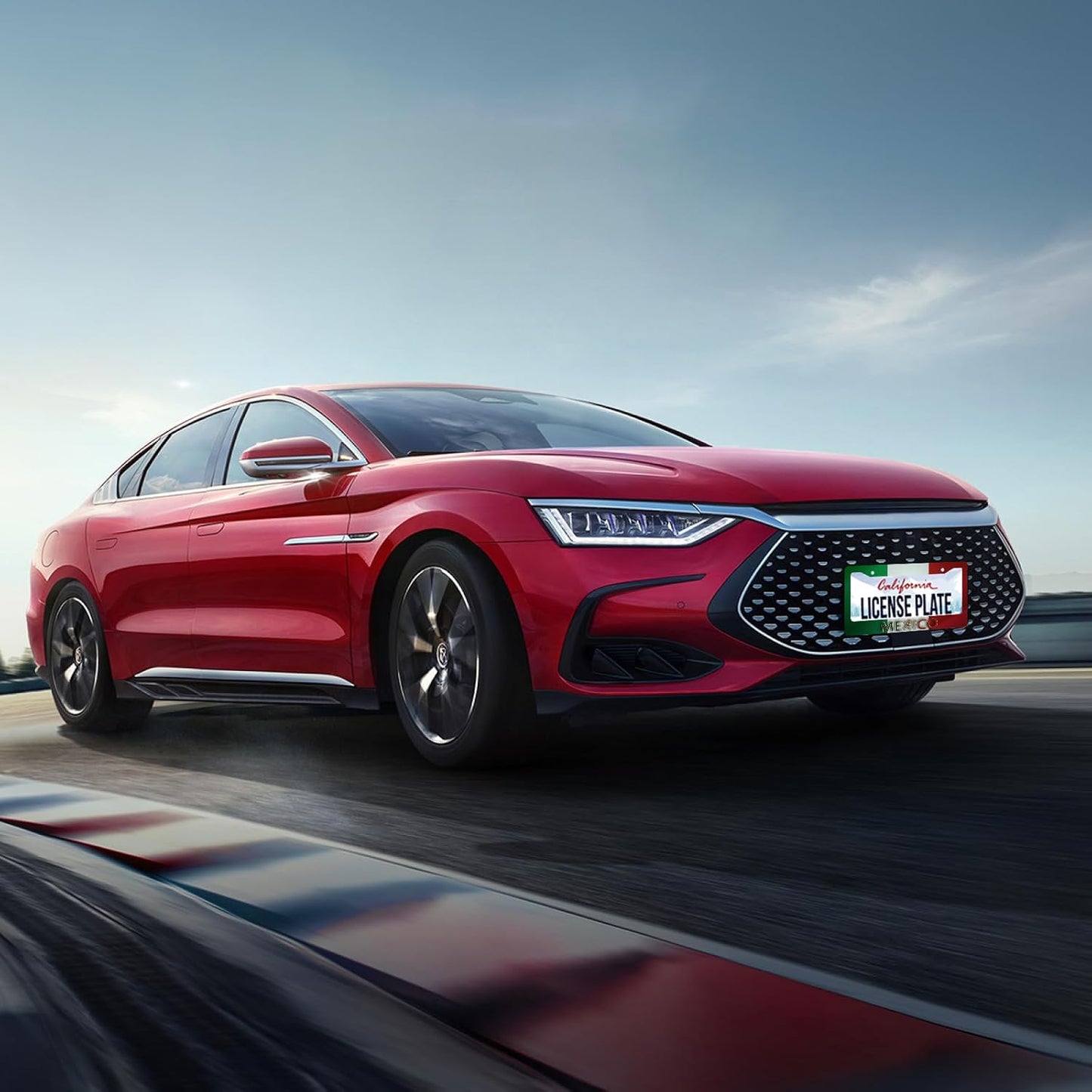 Mexico Flag License Plate Frame Personalise Mexican Funny License Plate Stainless Steel Flag License Plate Holder Car Accessory with Screws Car Decoration 12.3" x 6.3" for Men Women