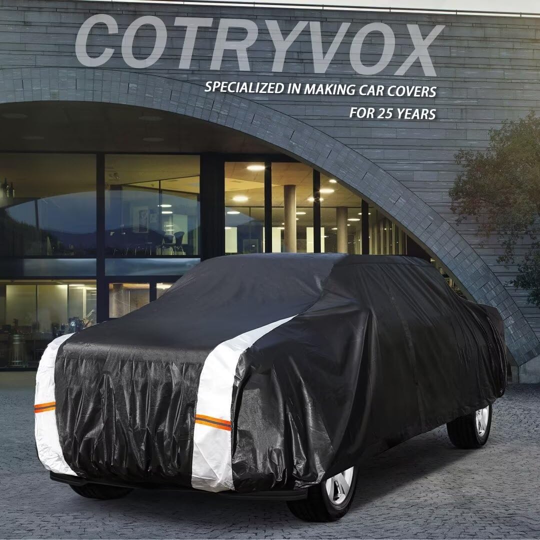 Chevrolet Silverado 3500HD Truck Cover Custom Fit 2001-2026 Regular Cab LB (8.1') with Door Zipper, 12 Layers Full Exterior Pickup Truck Cover Waterproof All Weather, Wind Dust Sun and UV Protection.