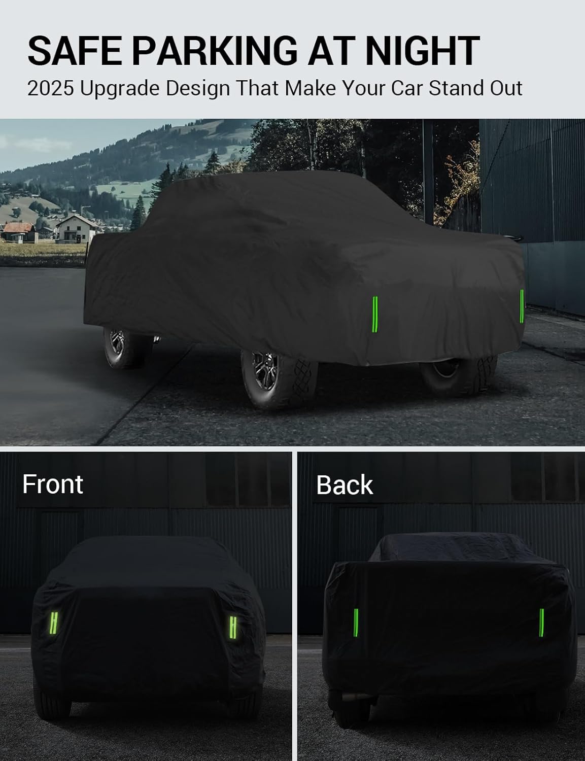 Proadsy 2025 Upgrade Car Cover Custom Fit for Honda Ridgeline 2017-2025, Waterproof All Weather for Automobiles, Full Exterior Cover Rain Snow Sun Protector Indoor Outdoor Car Cover