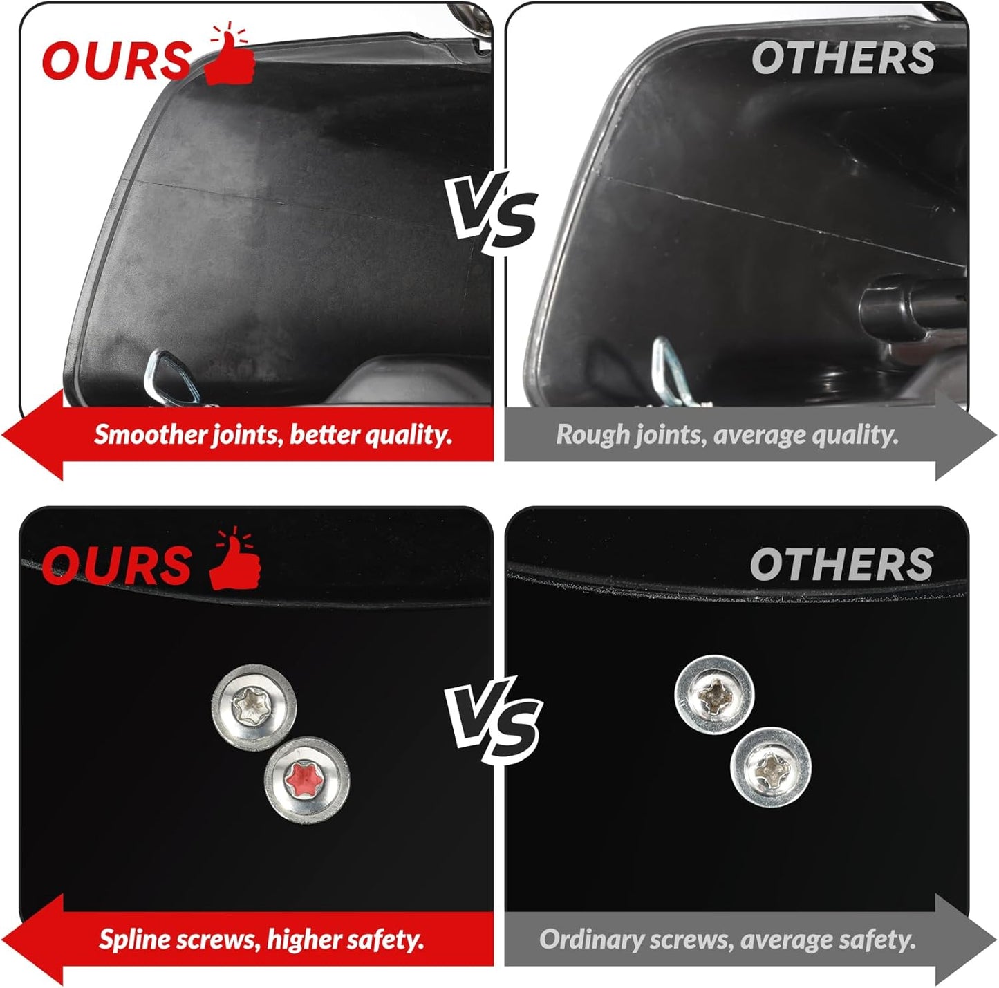 Green-L Vivid Black Hard Saddlebags with 6x9 Cut Out Speaker Lids Fit for Harley Touring Road King Street Glide Electra Ultra 2014-2024