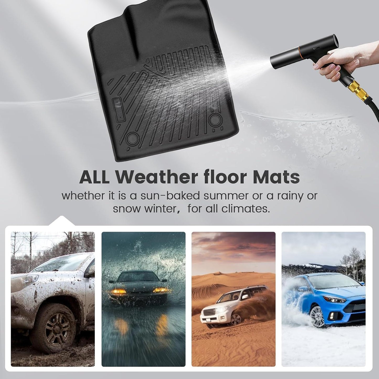 KMF Custom Fit Floor Mats for Subaru Forester 2025 Accessories, All Weather Forester Mat TPE Waterproof Car Floor Liners - Front & Rear 2 Row, Anti-Slip Deep Grooves Car Mats Full Set