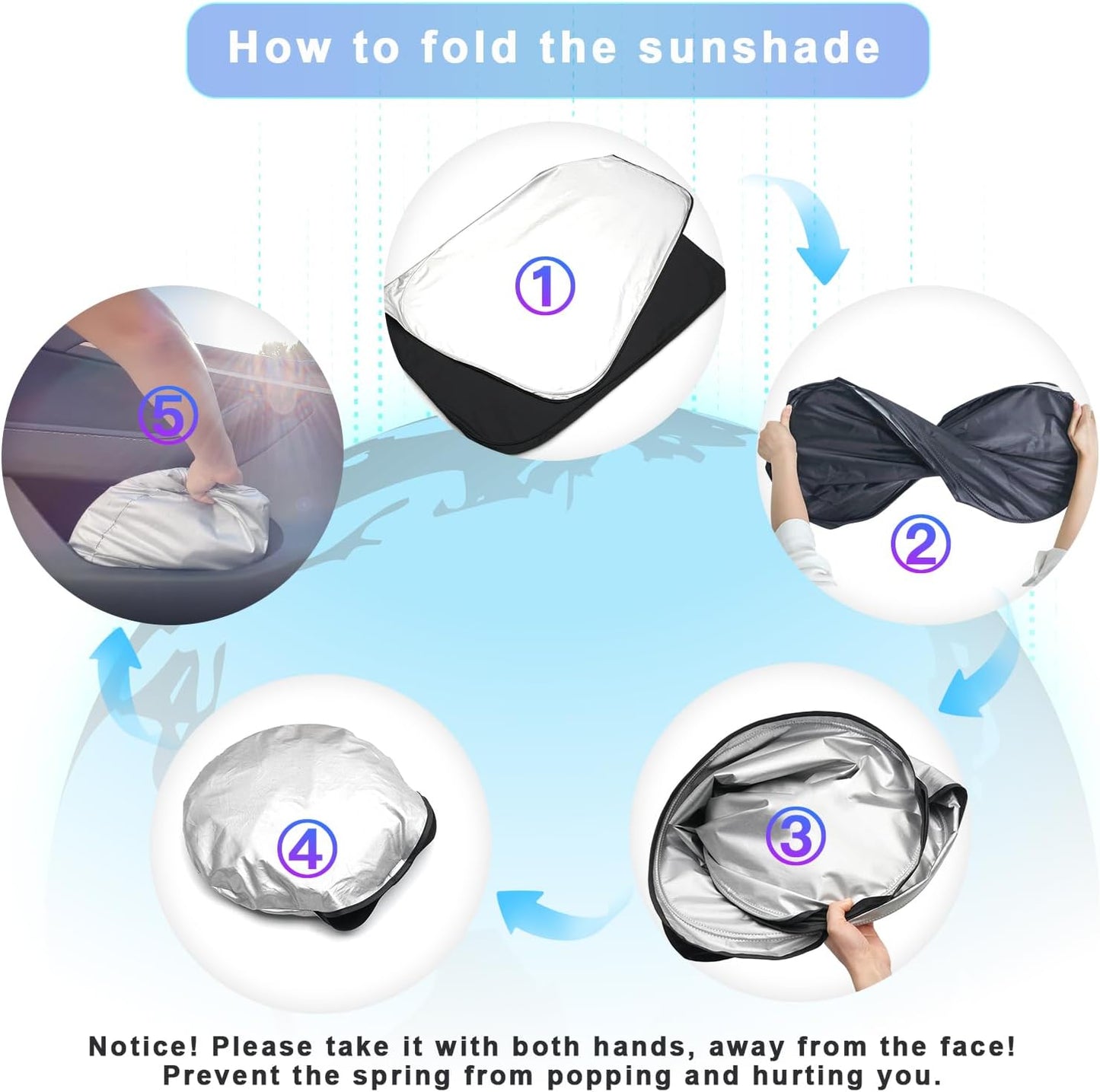 SXCY for 2025 2026 Toyota Camry Windshield Sunshade for 2025 2026 Toyota Camry Accessories 2025 2026 Camry Sunshade Foldable Sun Shield 2025 2026 Camry (LE/SE/XSE/XLE) Sun Shade Block UV Rays