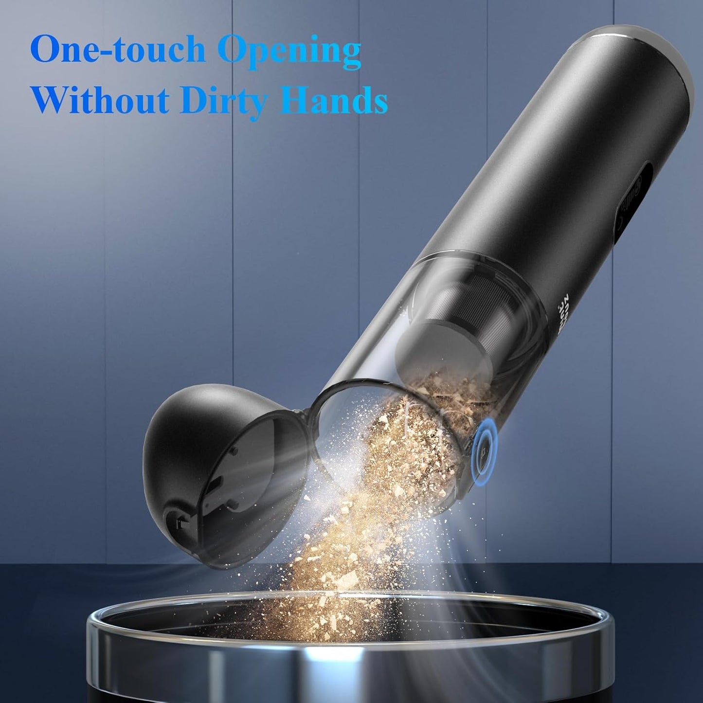 Car Vacuum Portable Cordless - 20000PA High Power Handheld Vacuum with LED Display, 2.5H Fast Charging Up to 45 Mins of Runtime, Hand Vac Cordless Rechargeable for Car Home Corner Cabinet