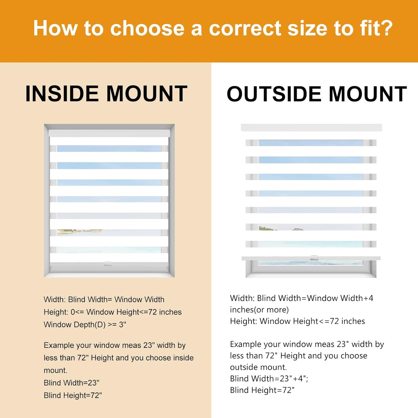 Persilux Cordless Zebra Blinds for Windows (33" W X72 H, White) Free-Stop Roller Windows Shades Dual Layer Light Control for Day and Night, Light Filtering Sheer Shades for Home, Easy to Install