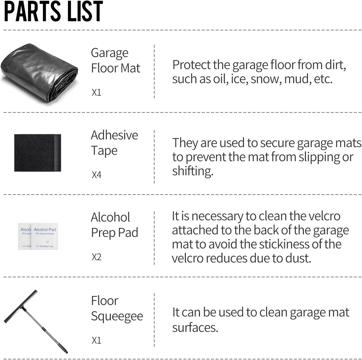 WELKIN Containment Mat,(8'5" x 22'),Non-Slip Garage Floor Mat - Heavy Duty Waterproof Protection from Snow, Rain and Mud for Cars