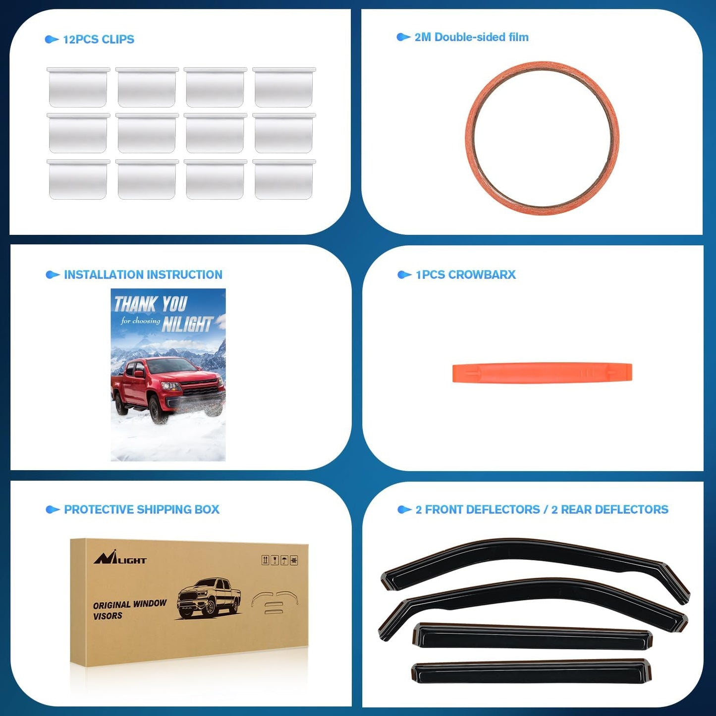 Nilight Vent Window Visors for Jeep Compass 2017 2018 2019 2020 2021 2022 2023 2024, in-Channel Rain Guards, Original Window Deflectors-4PCS