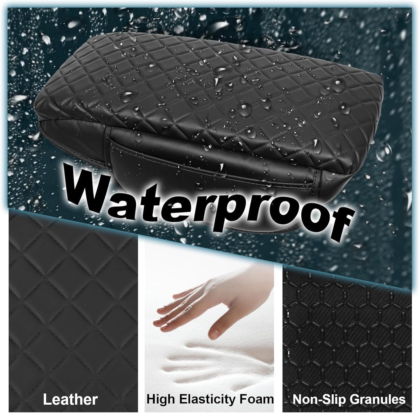 Center Console Cover for Hyundai Sonata 2015 2016 2017 2018 2019 Armrest Console Pad Lid Cover Sonata Accessories (Sonata 2015-19 pad)