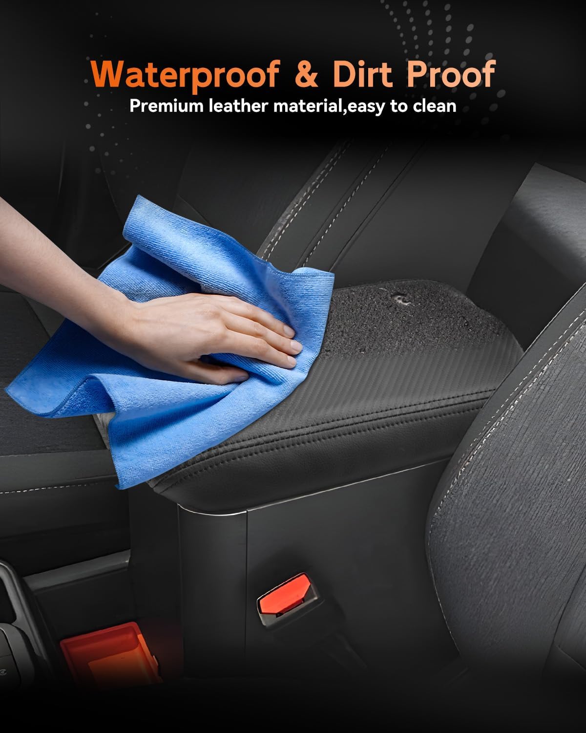 CDEFG for Ford Maverick 2022-2025 Center Console Cover Armrest Box Cover for Maverick (XL, XLT, Lariat) 2022 2023 2024 2025 Accessories Console Arm Rest Protector