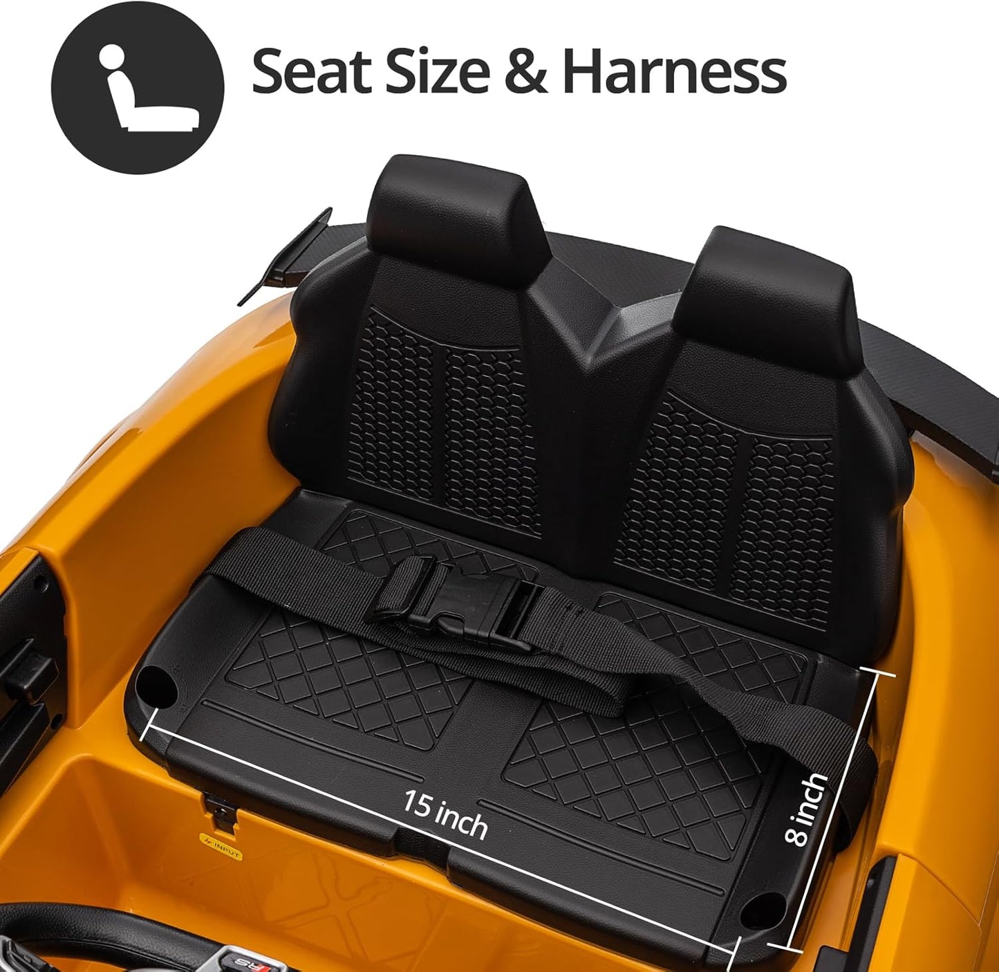 Electric Car for Kids, Licensed Audi 6V Kids Ride on Car Toy for Toddlers with Remote - Yellow