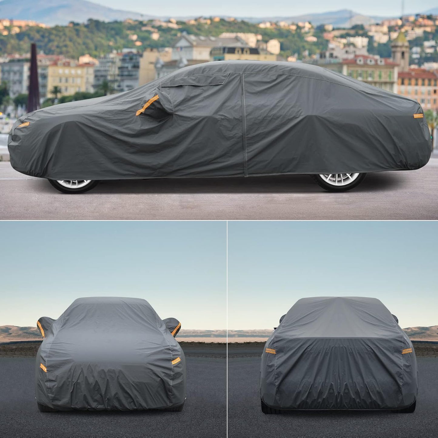 Premium Car Cover Custom Fit Chevrolet Traverse (2009-2025), 16 Layers Heavy Duty Car Cover Waterproof All Weather with Zipper Door for Sun Rain Snow Dust Uv Protection