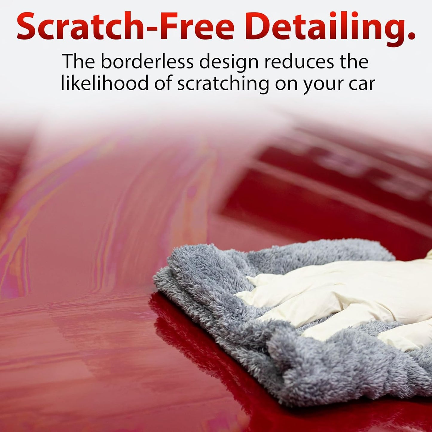 Adam's Borderless Grey Microfiber Towel (6pk) - Premium Ultra Soft Car Detailng Towel Cloths, 480gsm - Safe for Car Wash, Home Cleaning & Pet Drying Cloths (16 Inch x 16 Inch)