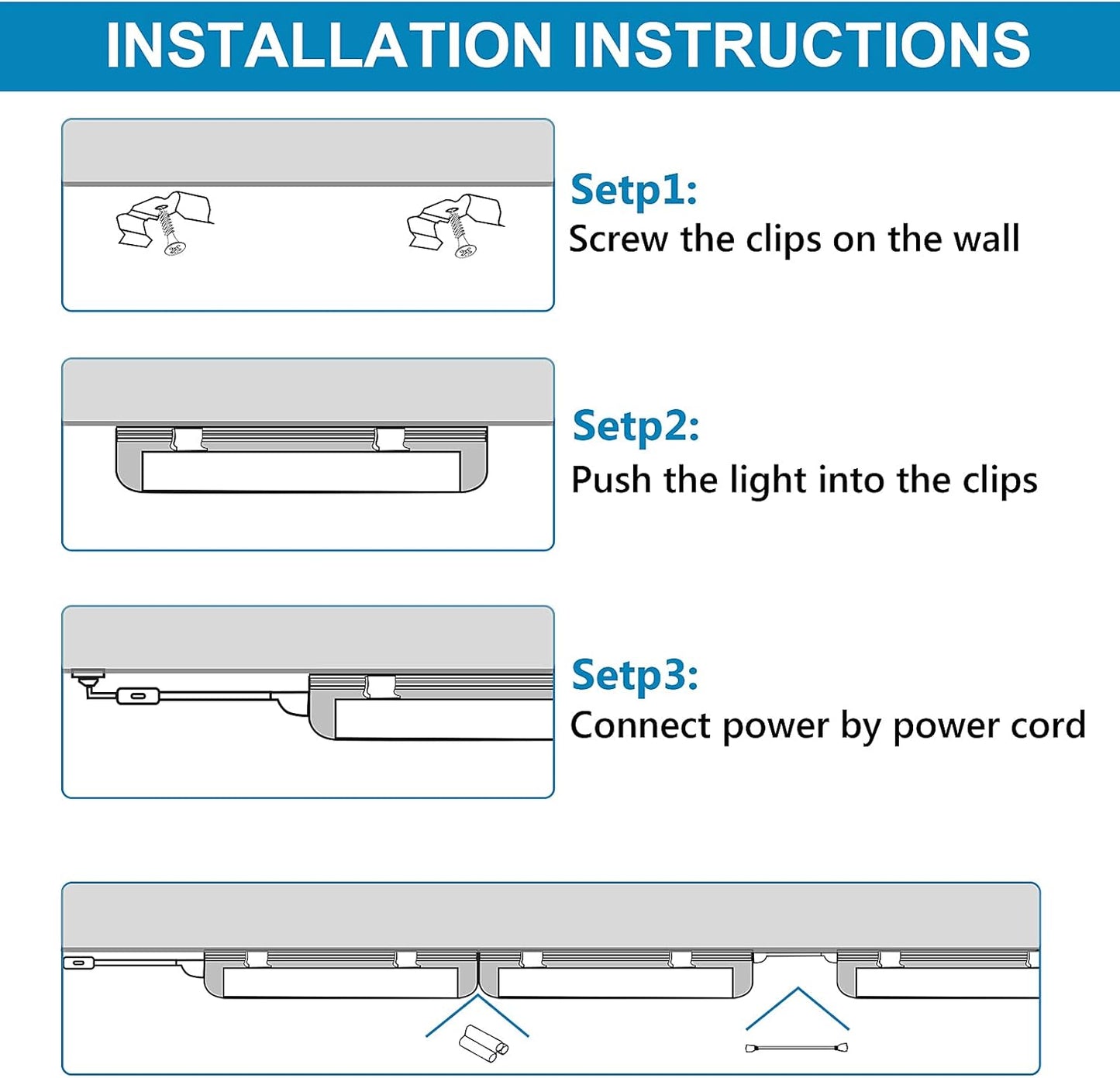 6 Pack, LED Shop Light, 4FT 72W 7500LM 5000K, Daylight White, U Shape, Clear Cover, Hight Output, Linkable Shop Lights, T8 LED Tube Lights, LED Shop Lights for Garage 4 Foot with Plug