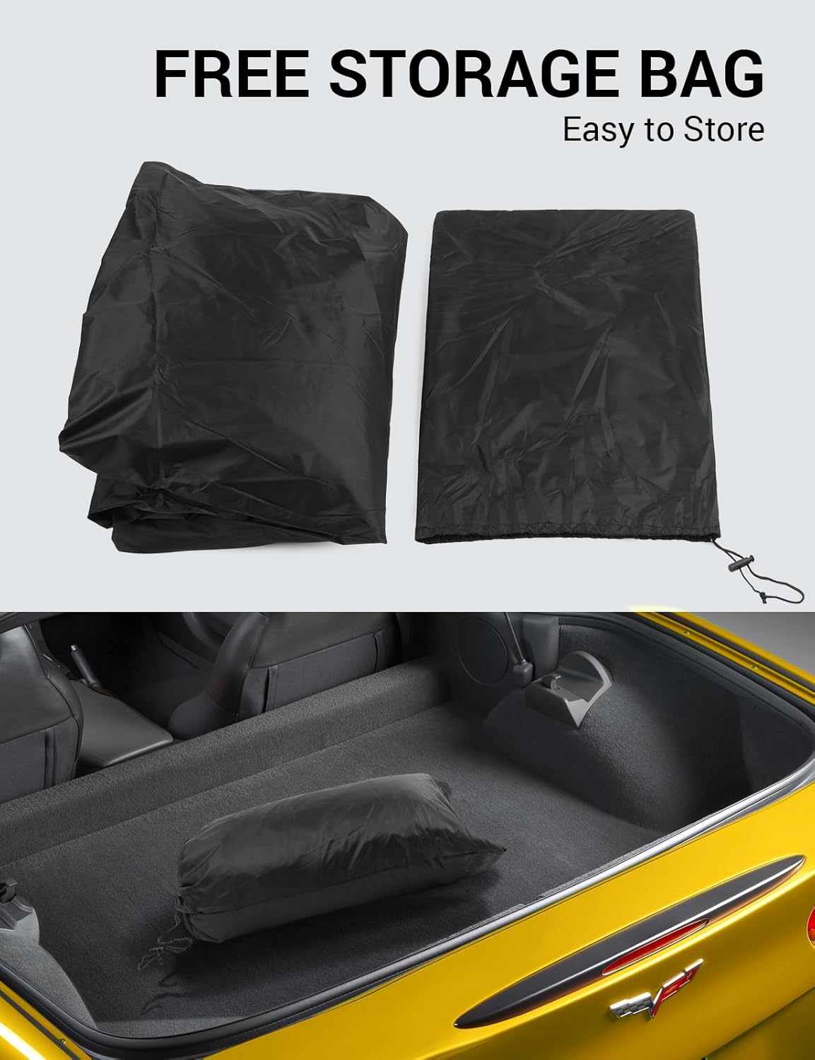 Proadsy 2025 Upgrade Car Cover Compatible with C4 Corvette 1984-1996 Windproof All Weather Waterproof Sun Rain UV Dust Snow Protection Outdoor Covers