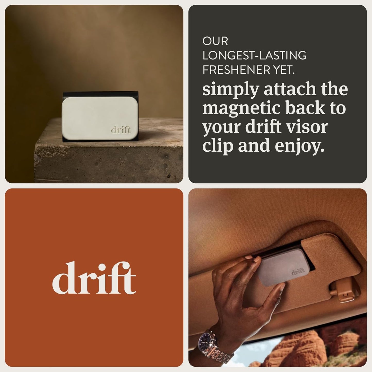 Drift Car Air Freshener - Stone Air Freshener - Car Odor Eliminator - Open Air Scent Refill - Pack of 3 - NO CLIP INCLUDED