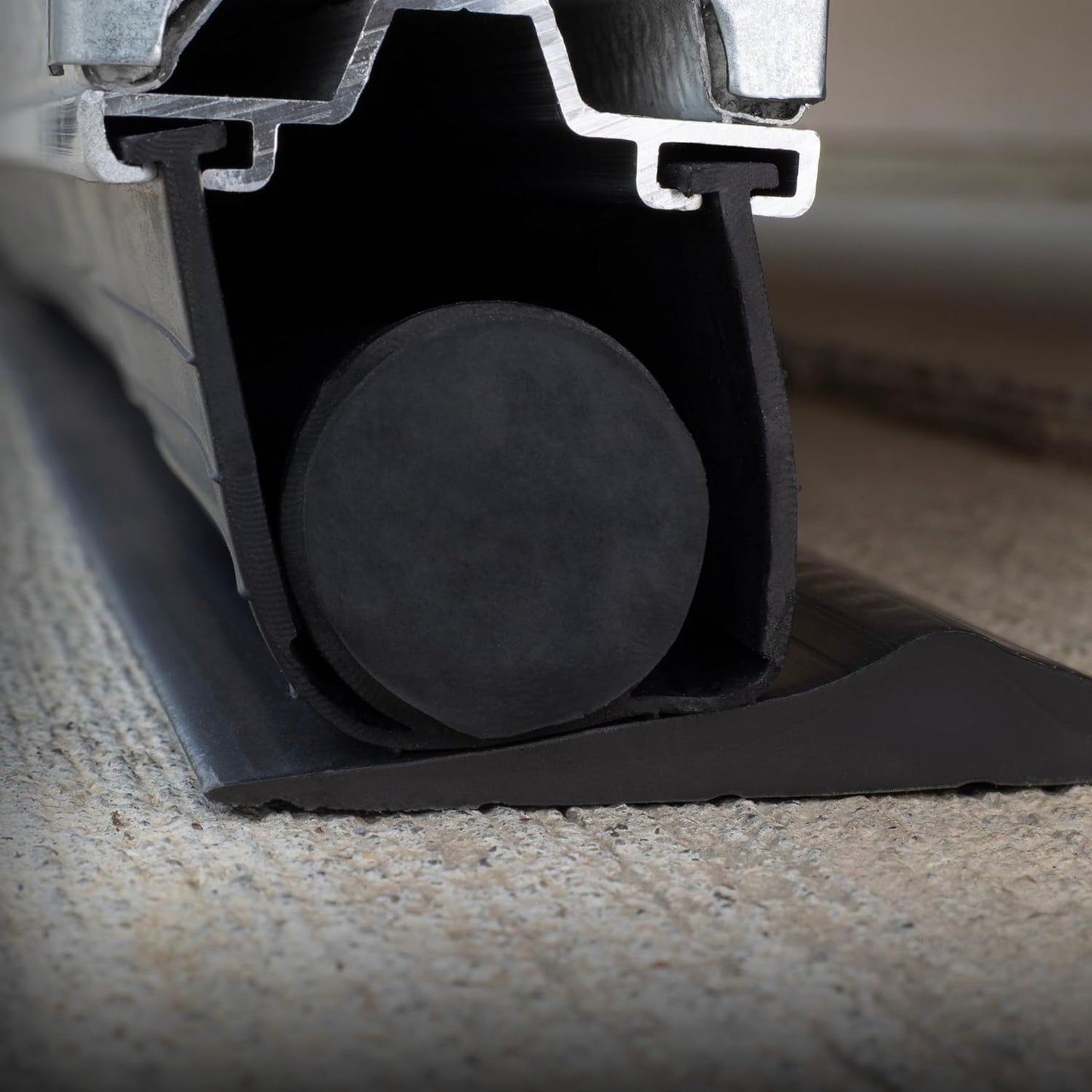 Storm Shield® 16’ Garage Door Seal Threshold Strip - Durable PVC Rubber Seal Strip - Flame Resistant, Weatherproofing Garage Door Installation - Epoxy Adhesive - Made in The USA