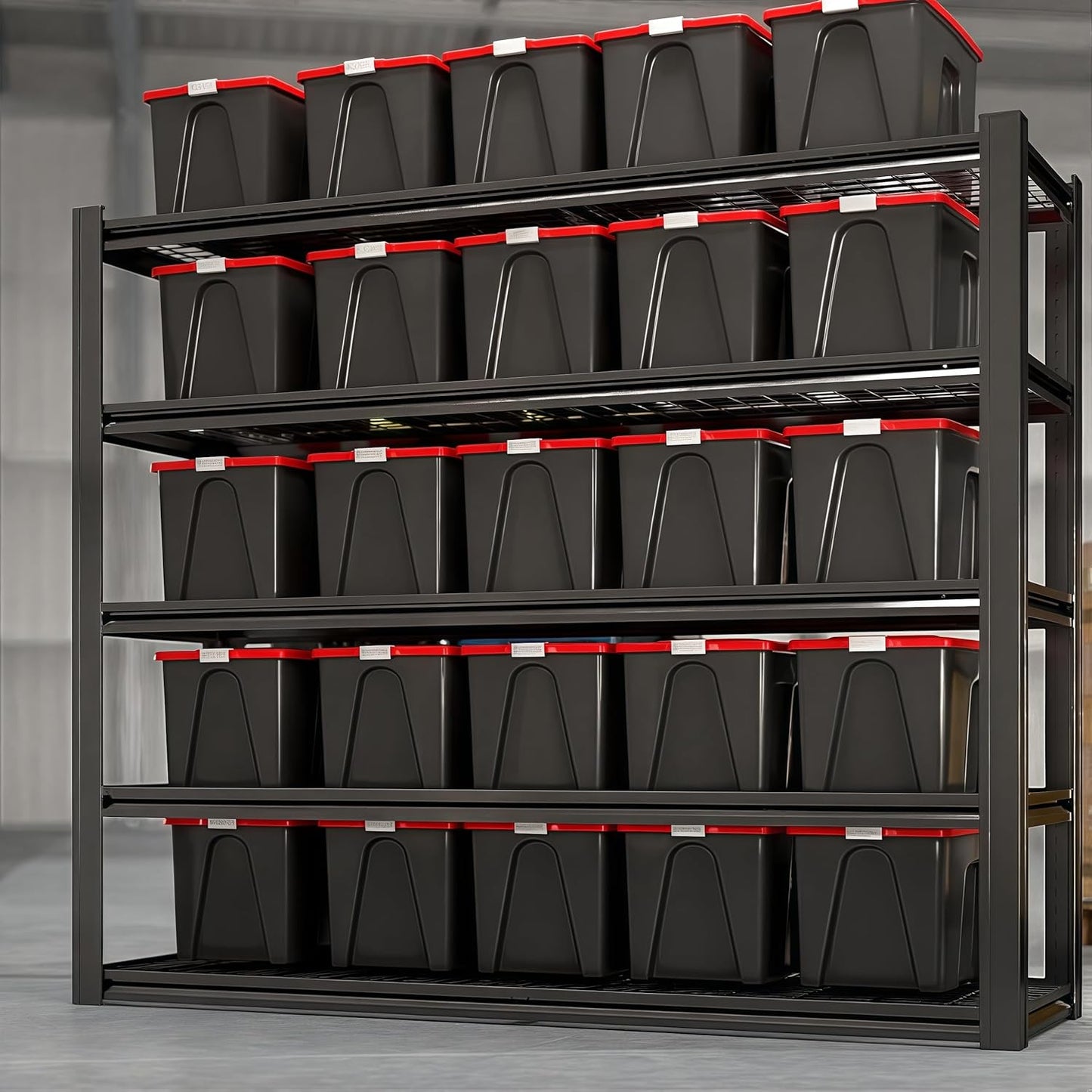 62" W x 24" D x 72" H Garage Shelving Heavy Duty Metal Shelving 3500LBS Storage Shelves Adjustable Metal Shelves for Storage Industrial Garage Shelves for Warehouse Basement (5T 72*62*24)