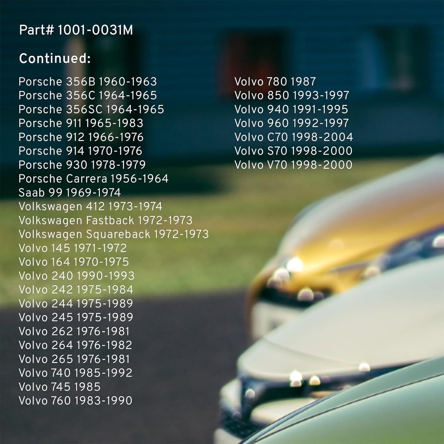 Premium Semi-Metallic Front Brake Pads (1001-0031M) Compatible with 1955-2004 Alfa Romeo/Audi/BMW/Maserati/Mercedes-Benz/Porsche/Volkswagen (280SE/280SEL/280SL/300CD/300D & More)