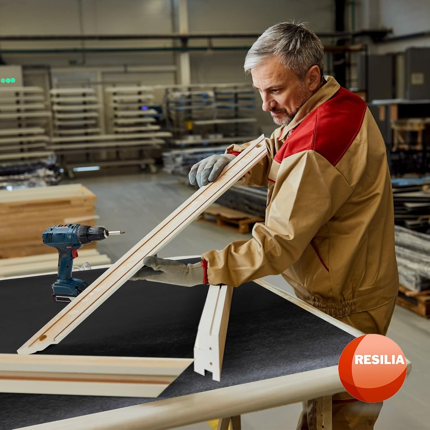 RESILIA Work Bench Mat - 40" X 96", Scratch-Resistant PVC Mats - Protect Your Workbench, Table, or Tool Station from Painting, Woodworking, Crafting, Building, & More, Black, Made in The USA