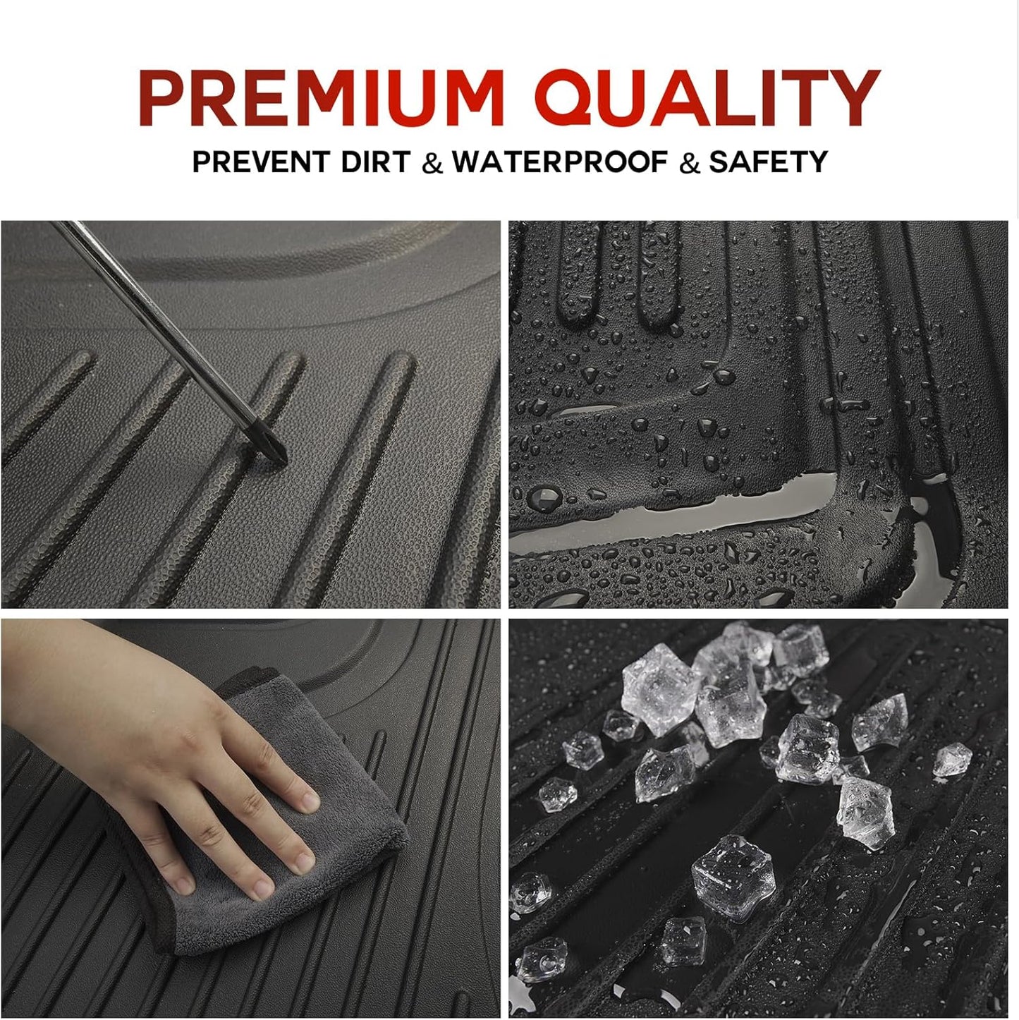 Floor Mats & Cargo Liner Fit for Honda CRV 2023-2025 2026 All Models (Include Hybrid) - Custom Fit All Weather Floor Liners & Trunk Mat (Upper Deck) 2025 CR-V Accessories Full Set Car Mats