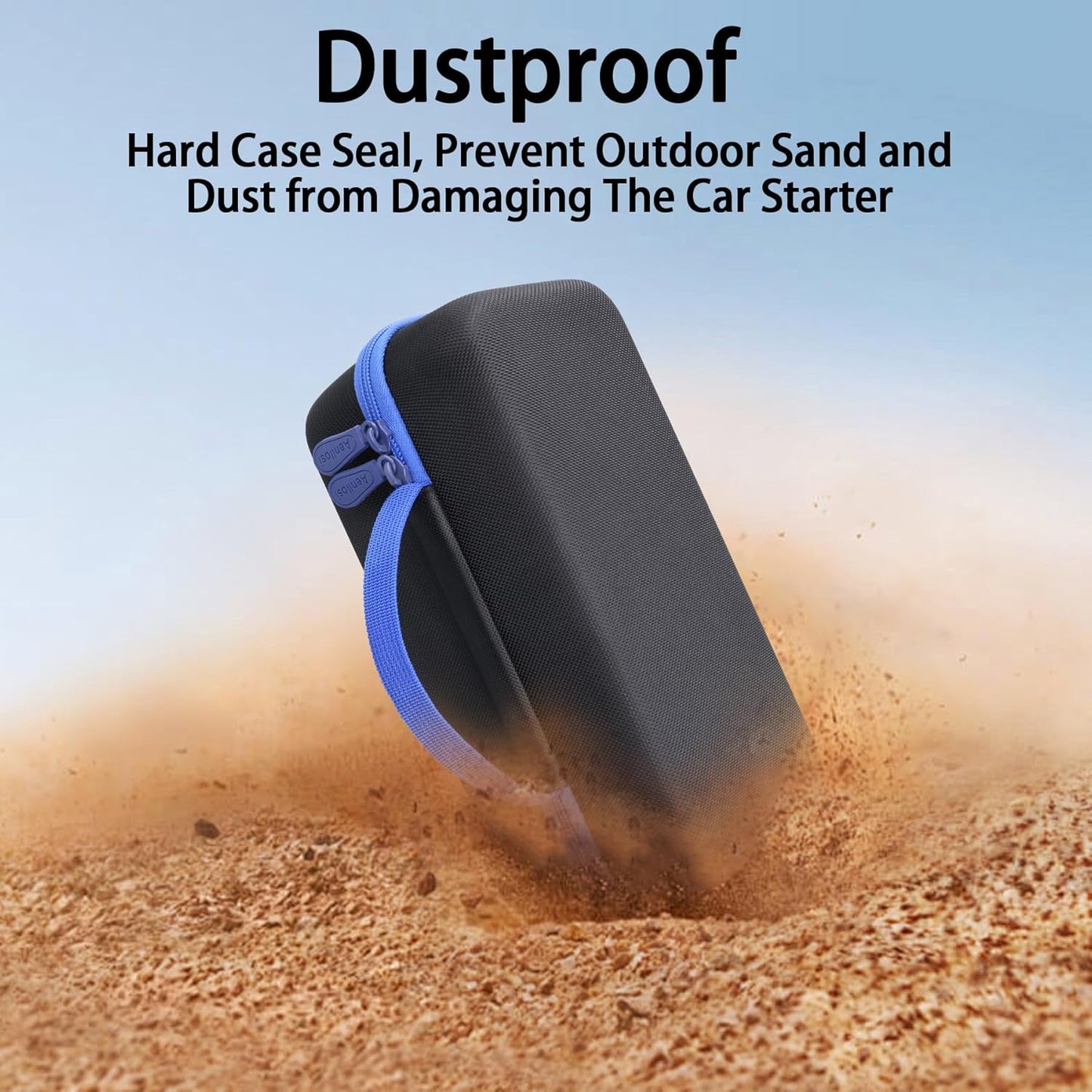 Aenllosi for HULKMAN Alpha85/Alpha85S/Alpha Pro Jump Starter Hard Carrying Case, Black+Blue (Case Only)