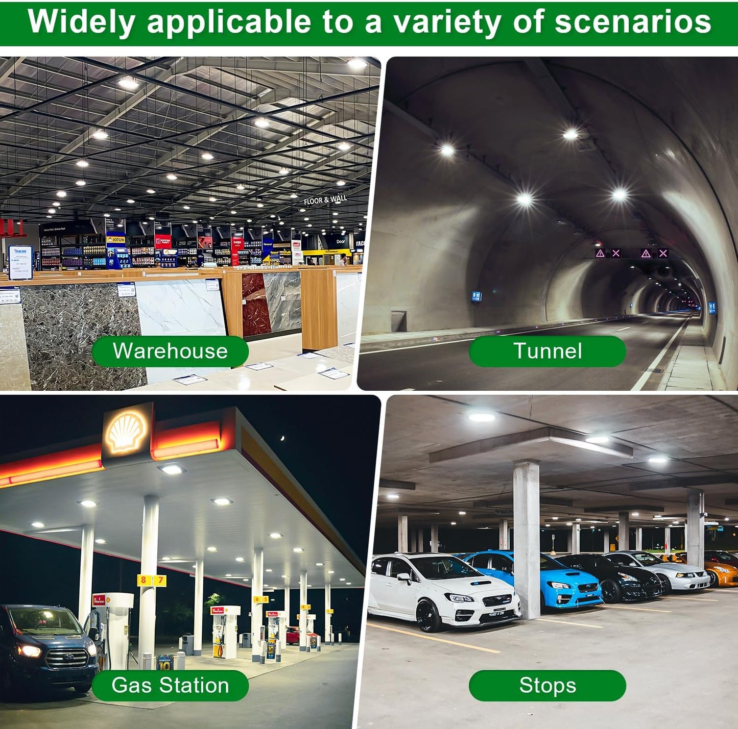 OSTEK LED Garage Light 30W/40W/60W LED Carport Canopy Lights 5000K 90-277V IP65 Commercial Residential Lights DLC & UL Listed