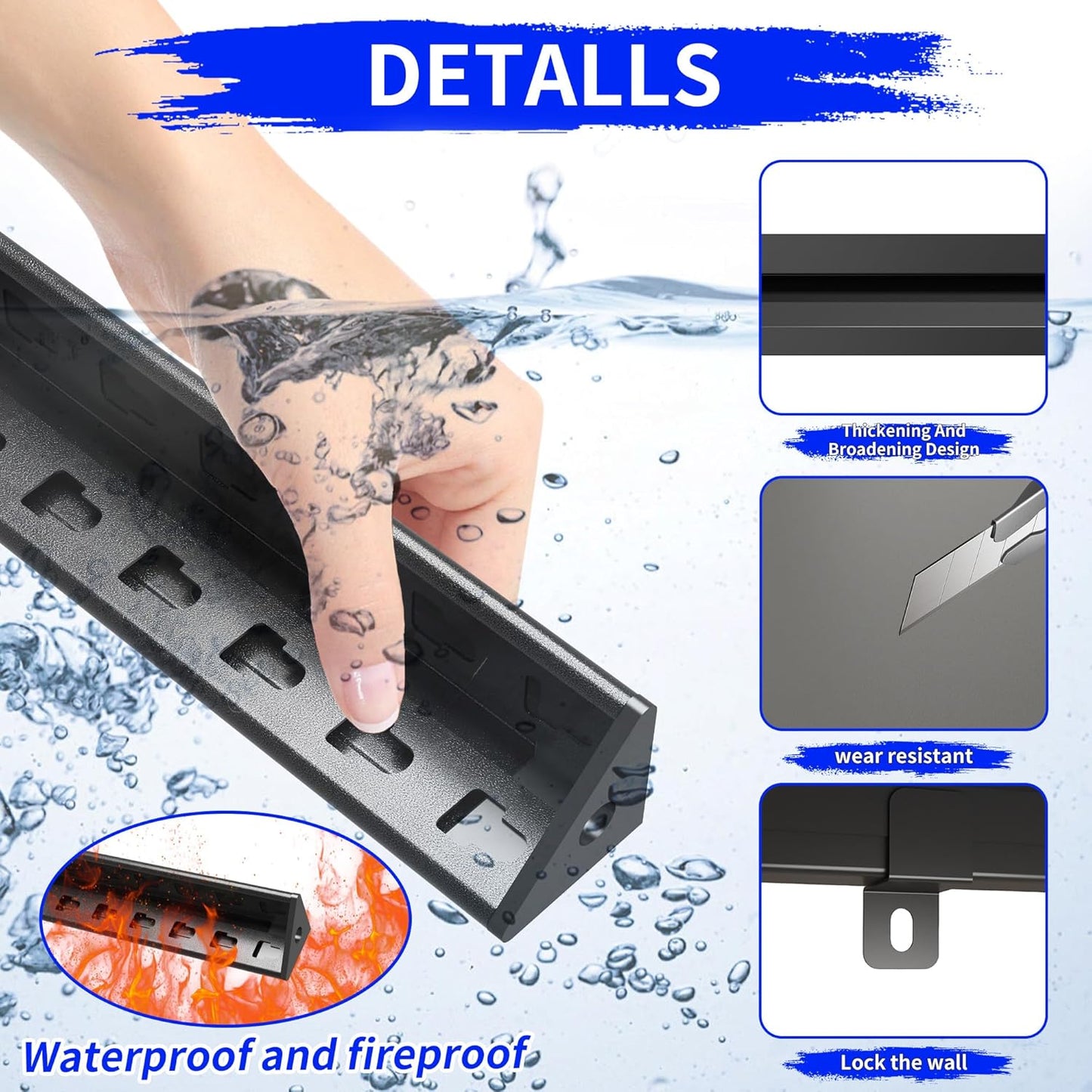 72" H Metal Storage Shelving, 3000LBS Heavy Duty Shelves Unit, Adjustable 5 Tier Storage Rack, Industrial Utility Shelf for Garage, Warehouse, Bedroom, Kitchen,24" D×48“W×72”H, Black