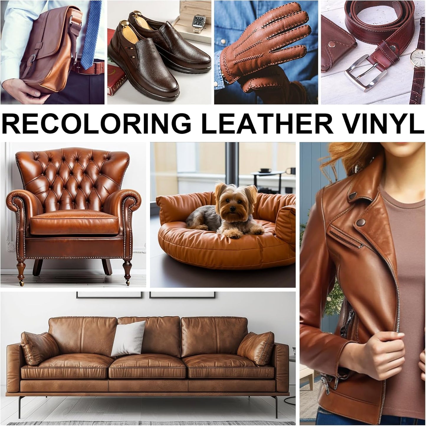 Leather Recoloring Balm Set,Leather Cleaner Restore Conditioner Mink Oil for Leather Repair Kit for Furniture Couches -Revives Repairs Scratches Leather Dye Furniture Polish (Maroon)