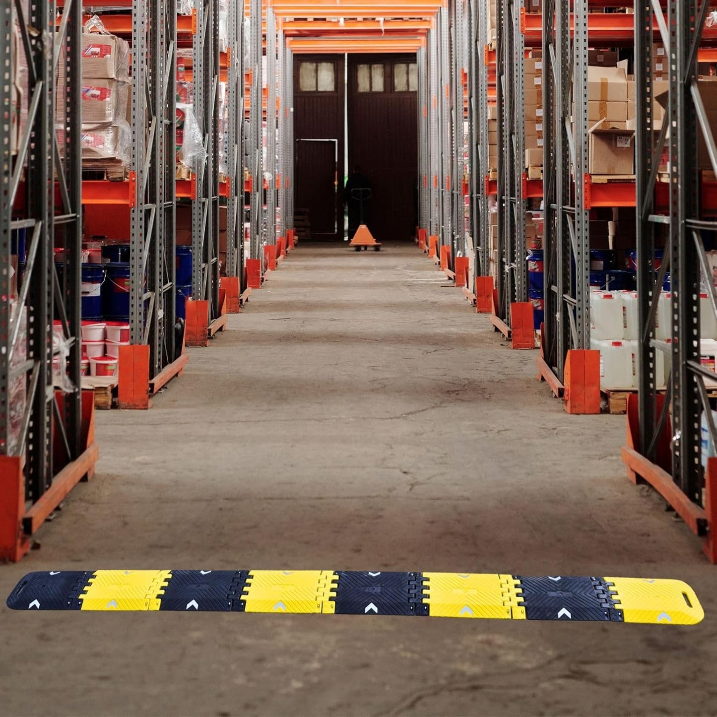 Collapsible Speed Bumps for Road - 10 Ft Portable Traffic Hump for Driveway, Parking, Asphalt to Gravel (Portable Speed Bump 10 Ft)