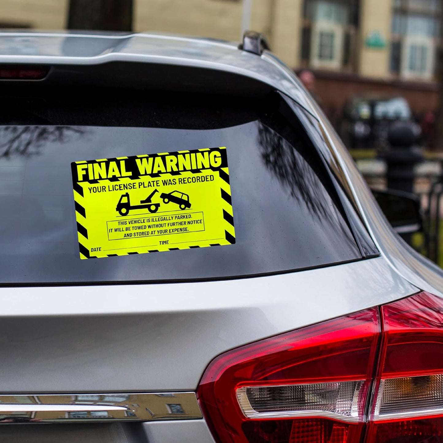 easykart labels 50 Parking Violation Notice Parking Violation Stickers Tow for Car Parking Warning Adhesive Car Window Fluorescent Green Labels (1 Pack)