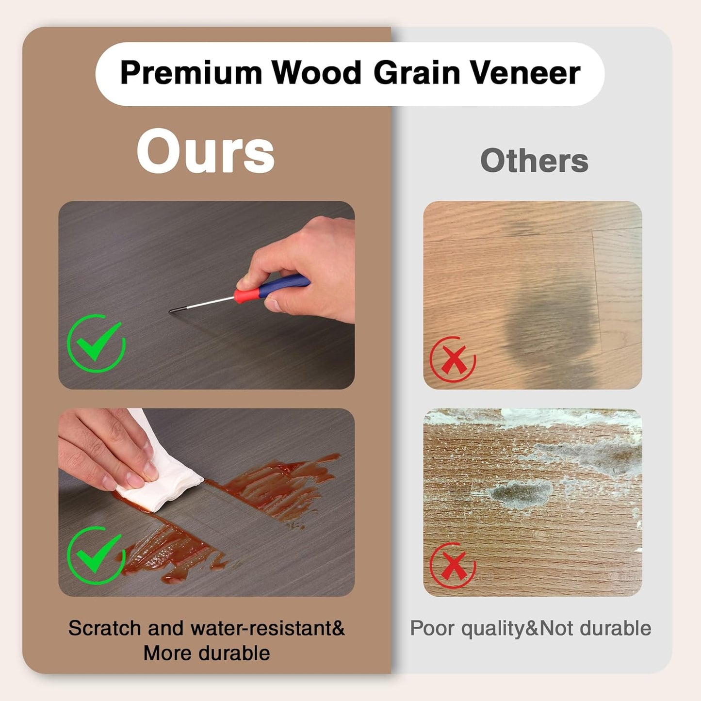 WORKPRO House 5-Tier Shelving Unit, 3000lbs Adjustable Storage Shelves, Boltless Book Shelf, Shelf Organizer for Kitchen, Living Room, Bathroom, Wood Grain Pattern, Waterproof Board, 24-1/10"W, White