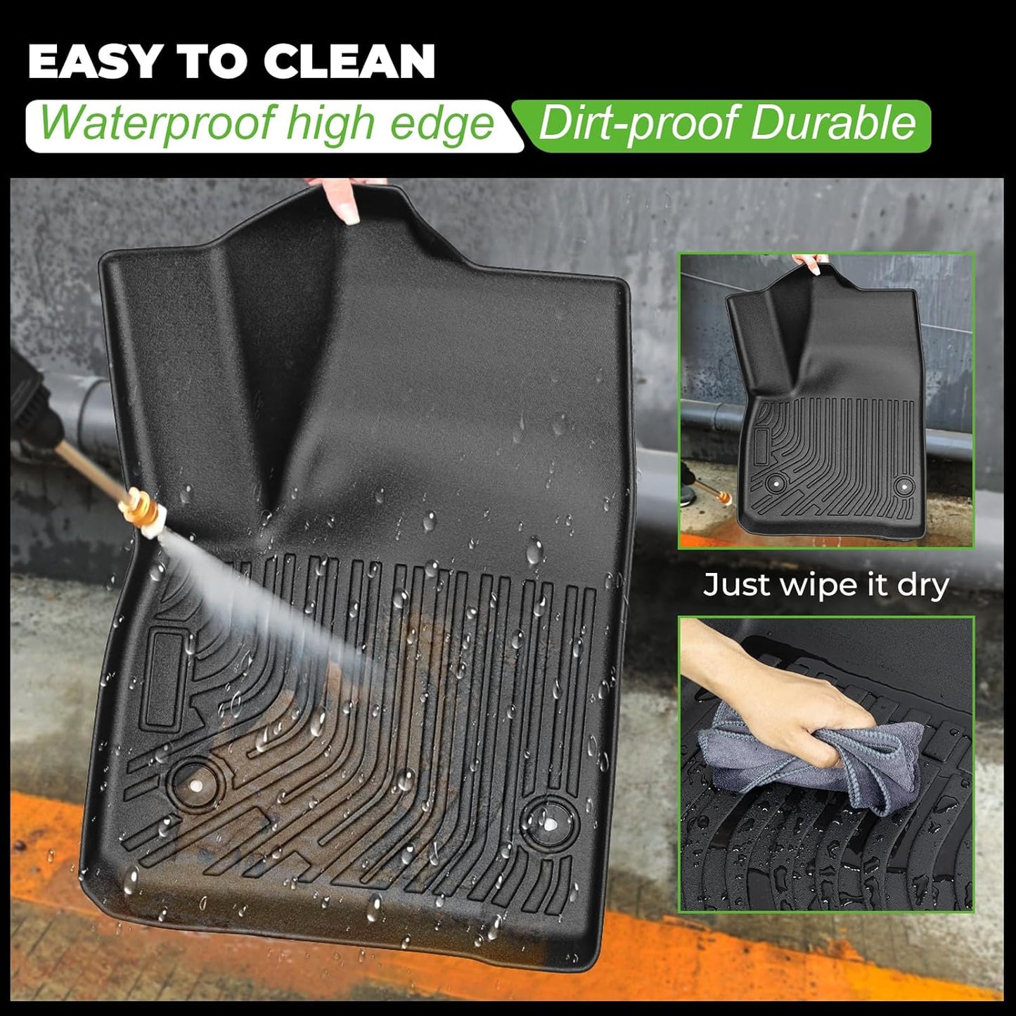 Floor Mats & Cargo Liner Set Custom Fit for Chevy Malibu 2025 2017-2024 All Weather Protection for Car Mats Anti-Slip TPE Odorless Floor Liners Chevrolet Malibu Accessories