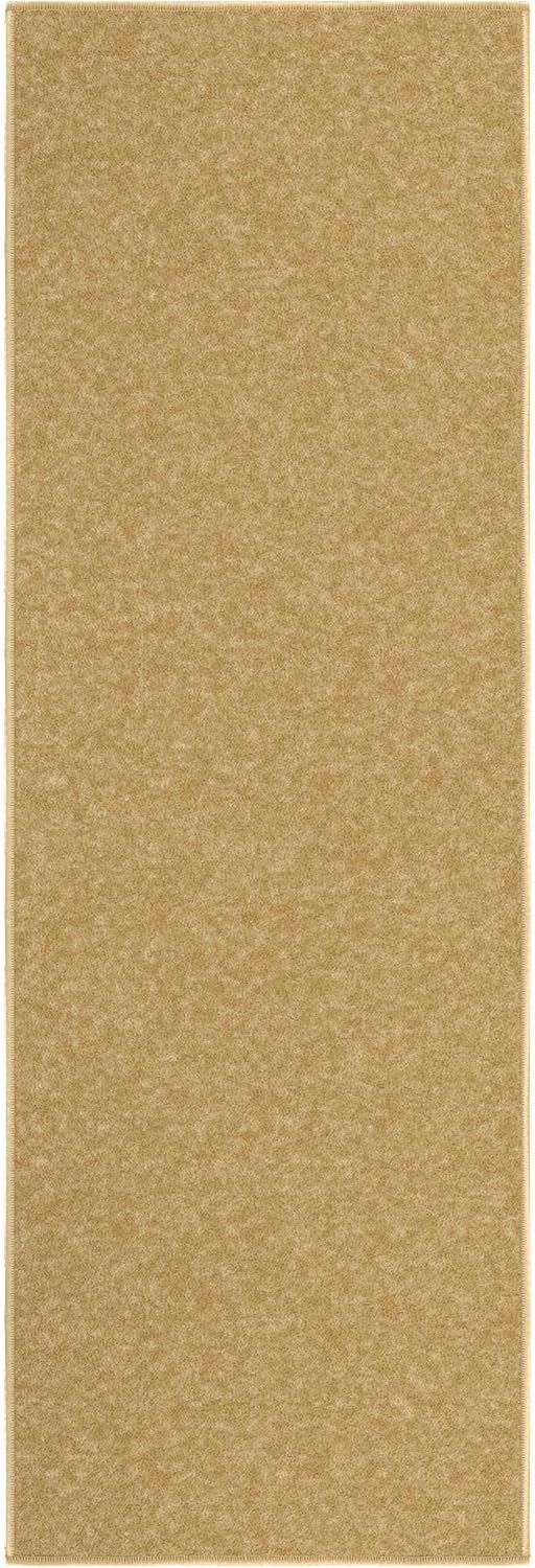 Ottomanson Hallway Runner Rug 20" x 59" Non Slip Solid Area Rugs Easy to Clean Laundry Rug Runner Durable & Pet Friendly Floor Carpet Runners for Hallways Entryway Living Room Kitchen, Beige