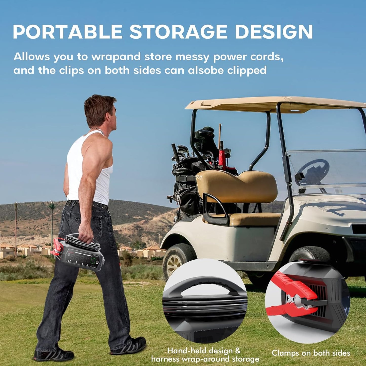 Golf cart Battery Charger, 36V 18A and 48V 13A Trickle Battery Charger,36 Volt Golf Cart Charger,for Club Car,EZGO & Yamaha,Lithium,LiFePO4,Lead-Acid AGM/Gel/SLA..BatteryCharger,Crowfoot Plug