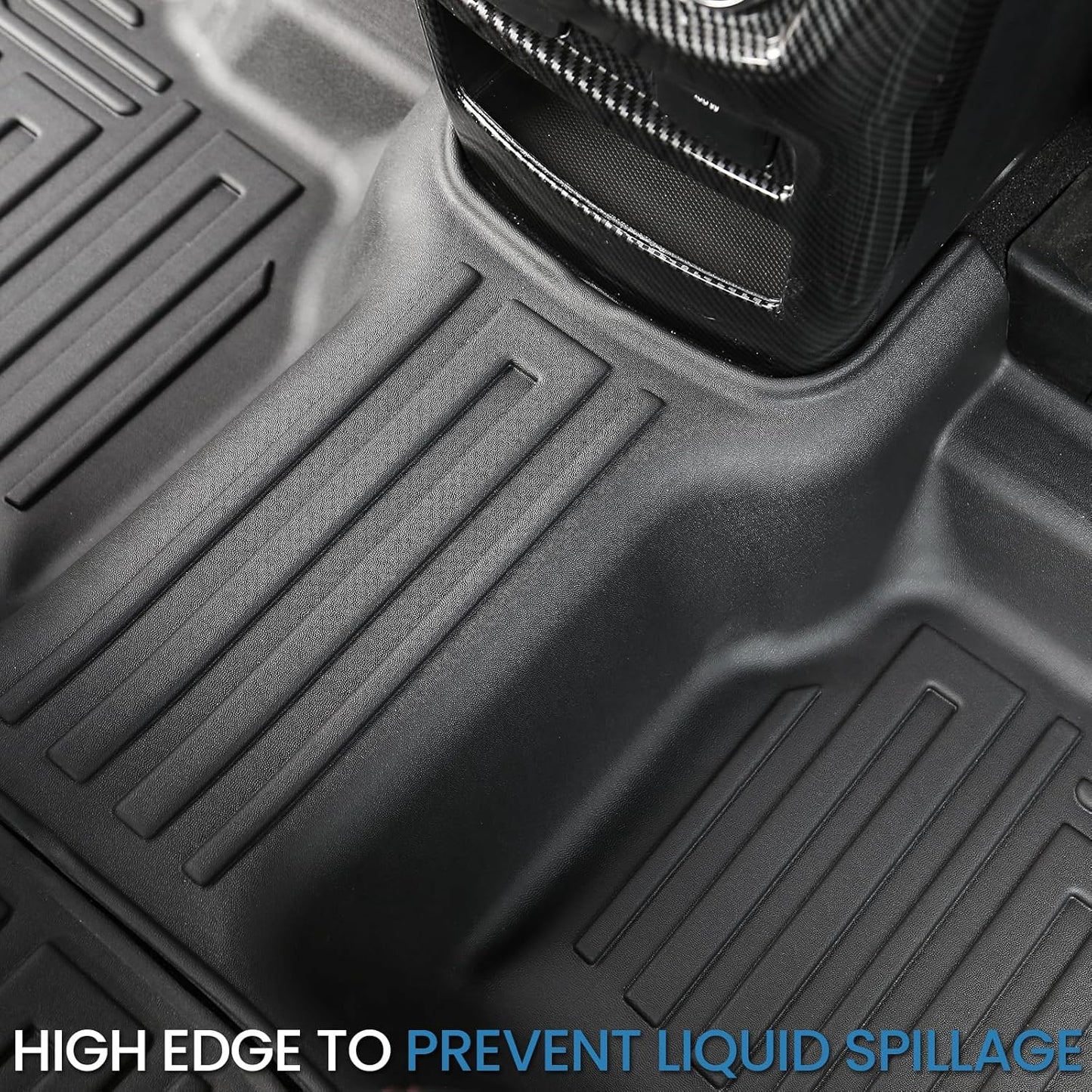 Floor Mats for 2020-2024 2025 Ford Explorer 6 Seats Captain Chairs Car Mat Accessories, All Weather TPE Cargo Mat Backrest Mats Active/ST Line/ST/Platinum(6 Seat Floor Mats+2-in-1 Cargo Mat)