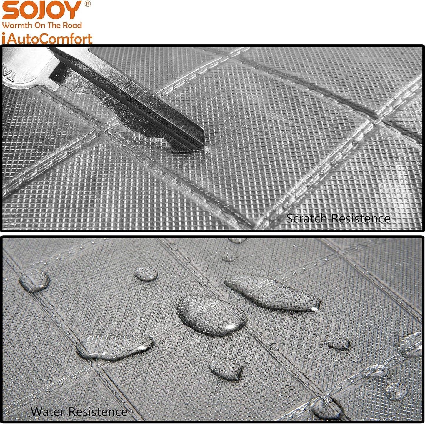 Sojoy Car Covers All Weather Waterproof Car Covers Soft Aluminum Car Cover for Automobiles,Dustproof/Snowproof/Windproof/Scratchproof/UV Protection Sedan Covers with Storage Bag 177"-215" (XXL)