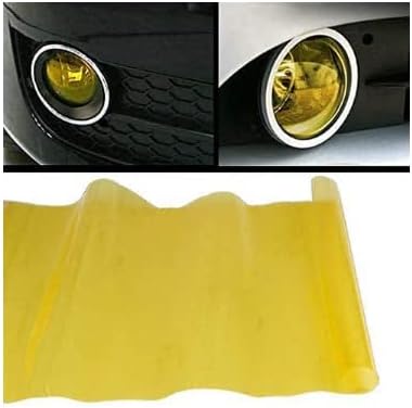 12 by 48 Inches Self Adhesive Headlight, Tail Lights, Fog Lights Tint Vinyl Film (12 X 48, Gold)