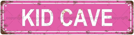 KID CAVE Space Vintage Metal Tin Street Sign Bar Cafe Garage Cave Home Room Wall Bathroom Farmhouse Garden Porch Patio Decor, 16 x 4 Inch